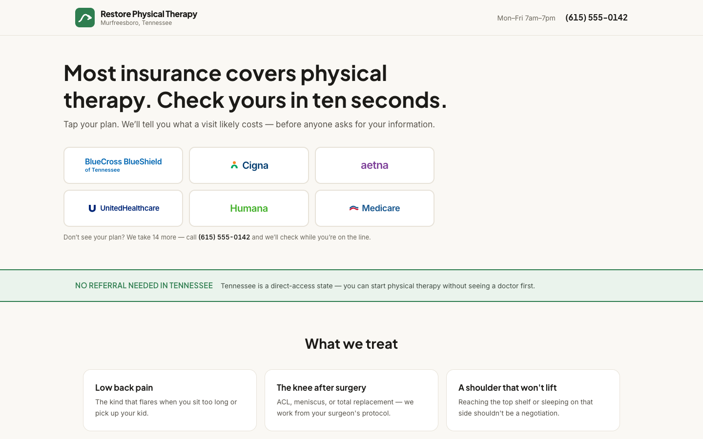 Physical Therapy — Covered-or-Not First — captured preview