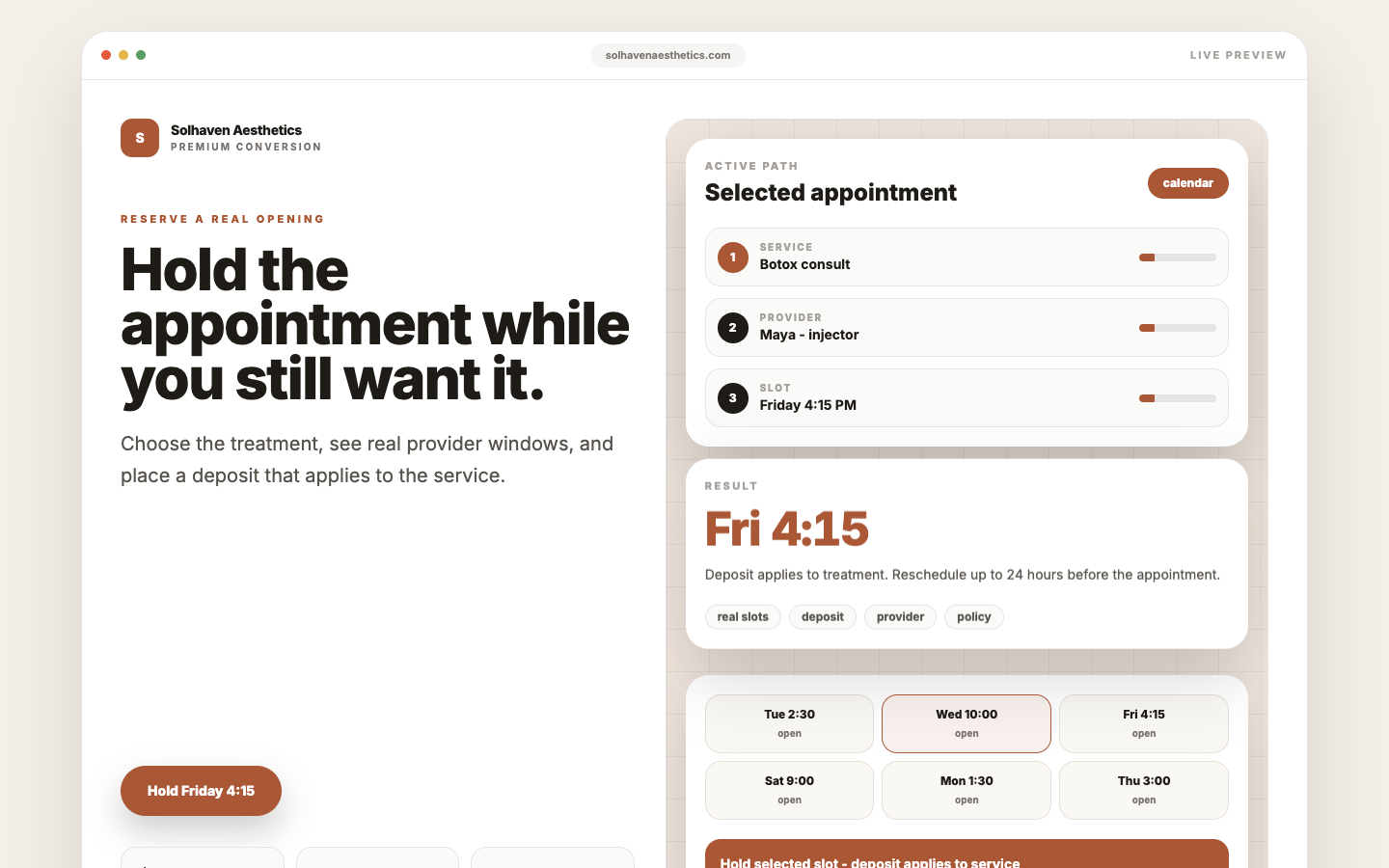 Premium Pack — Availability Deposit Calendar — captured preview
