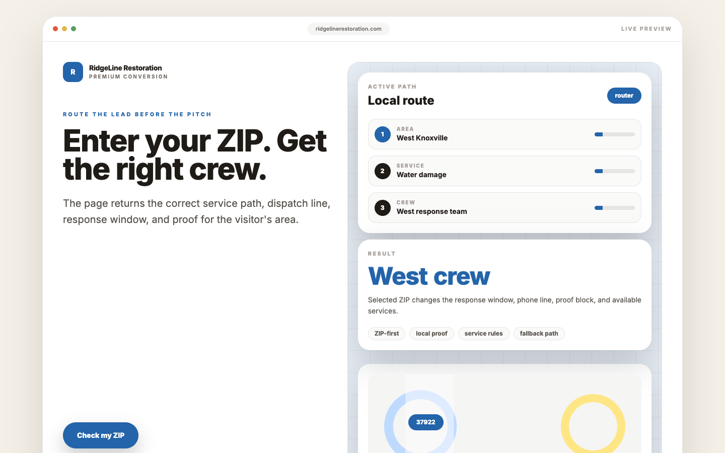 Premium Pack — Service Area Router — captured preview