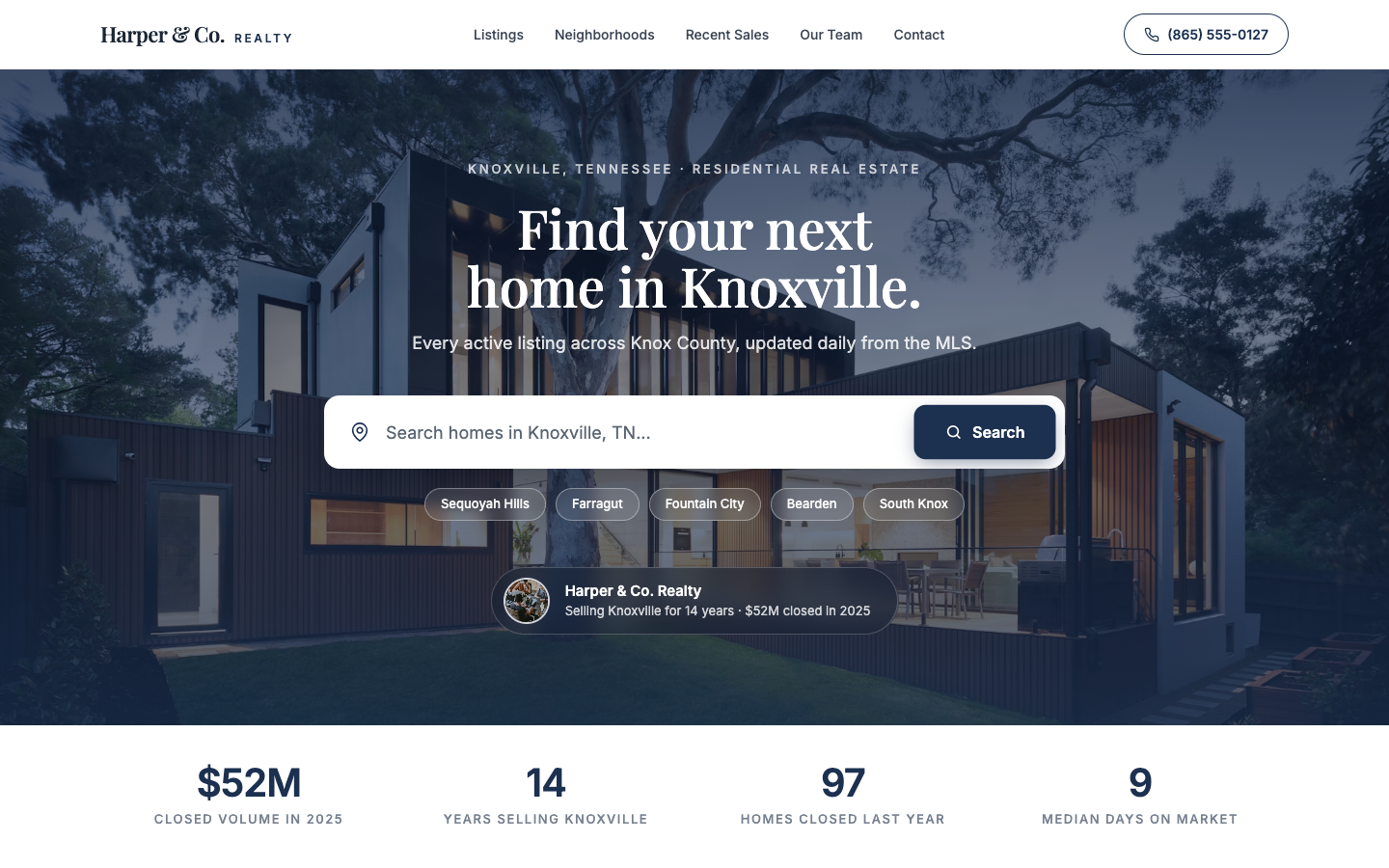 Real Estate — Listing Grid + Search-Driven — captured preview